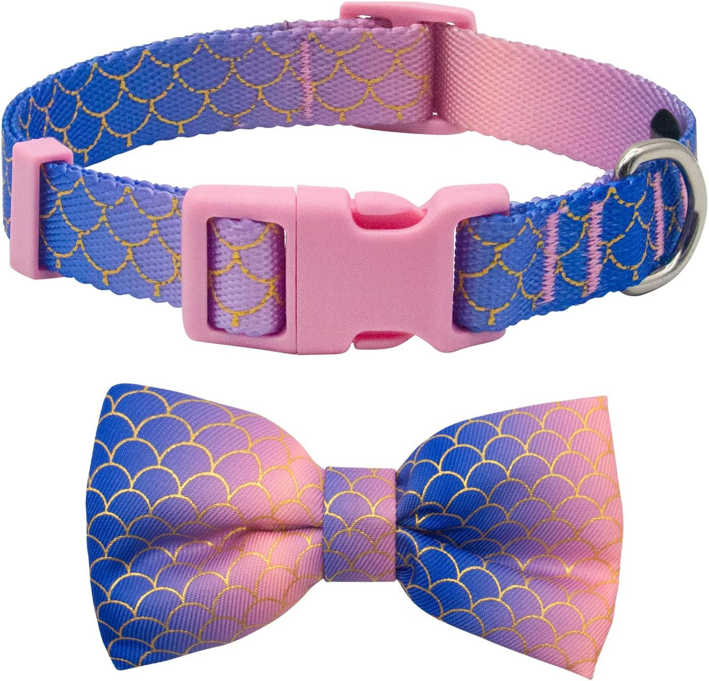 Adjustable Christmas Dog Collar with Antler Bow Tie and Snowman Design for Medium Dogs