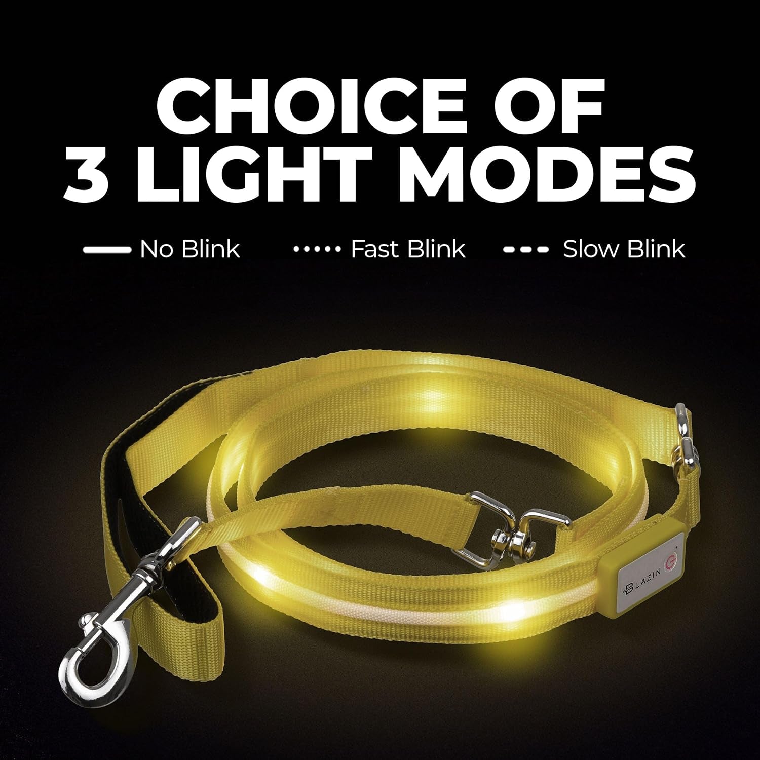 LED Dog Leash with 1,000 Feet Visibility - USB Rechargeable Waterproof Glow in the Dark - 4 Foot Length, Purple