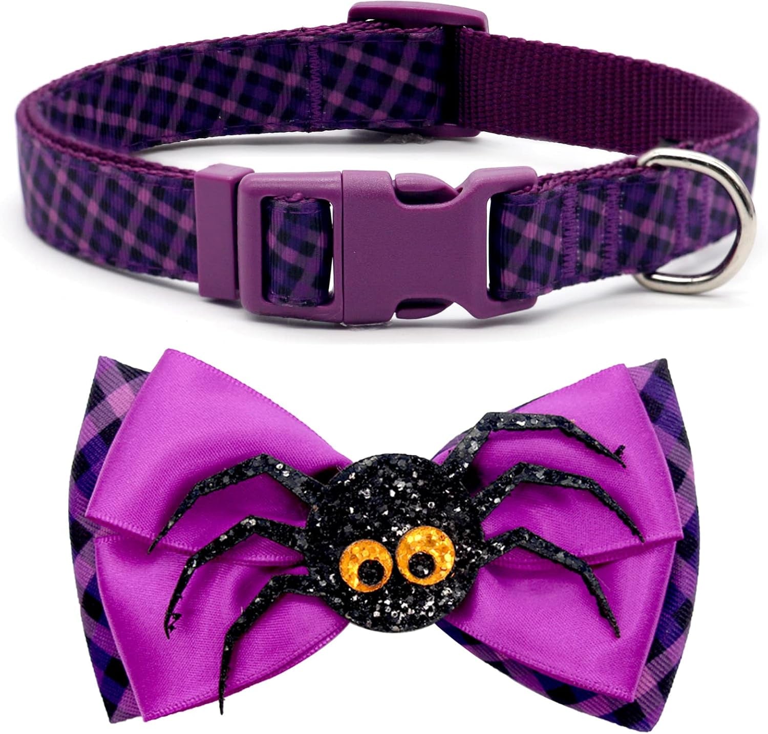 Adjustable Christmas Dog Collar with Antler Bow Tie and Snowman Design for Medium Dogs